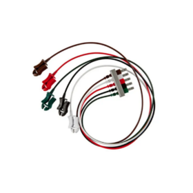 Snap Shielded Twin-Pin EKG Leadwire with Polyurethane Wire Coating
