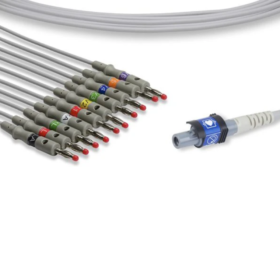 Welch Allyn Compatible Direct-Connect EKG Cable – 10 Leads Banana 6 ft