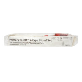 Primary PLUM Y-Type Blood Set, 200 Micron Filter, CLAVE Secondary Port, Secure Lock, 110" - ICU Medical Canada