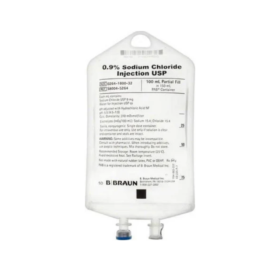 Braun 0.9% Sodium Chloride Injection USP – 1000ML, 12 each/case