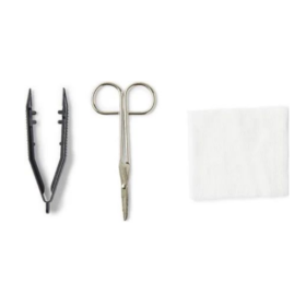 Suture Removal Tray with Iris Scissors, Adson Forceps, 06-7000